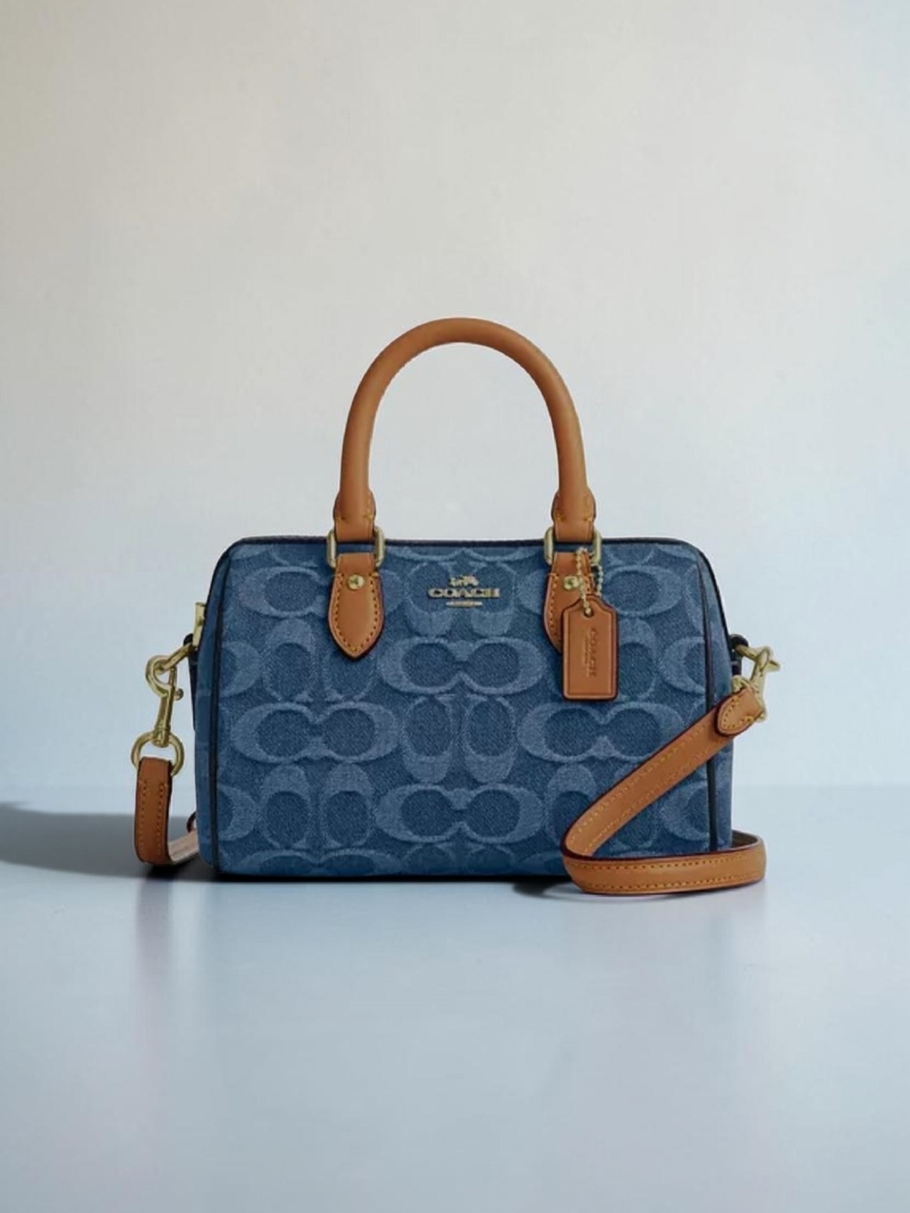 COACH Mini Rowan Crossbody Bag - Signature Denim